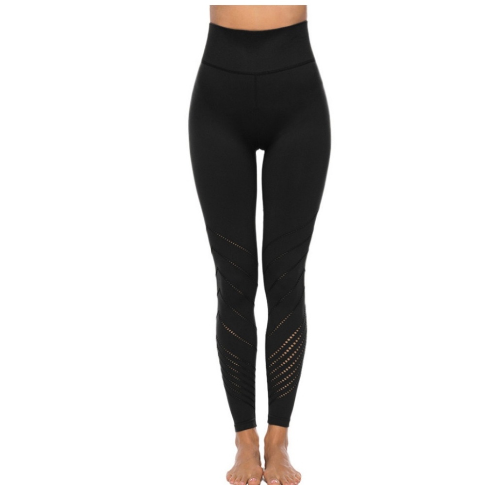 High Waisted Compression Yoga Leggings - Picture 3 of 7